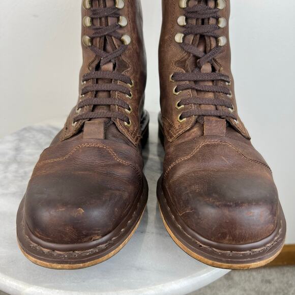 Dr. Martens Pier Brown Leather Lace Up Combat Boots Mens Size US 10 main image 5